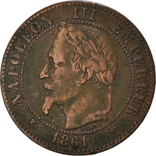 Coin, France, Napoleon III, 2 Centimes, 1861, Paris, EF(40-45), Bronze