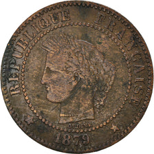 Coin, France, Cérès, 2 Centimes, 1879, Paris, EF(40-45), Bronze, KM:827.1