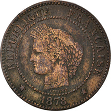 Coin, France, Cérès, 2 Centimes, 1878, Paris, EF(40-45), Bronze, KM:827.1