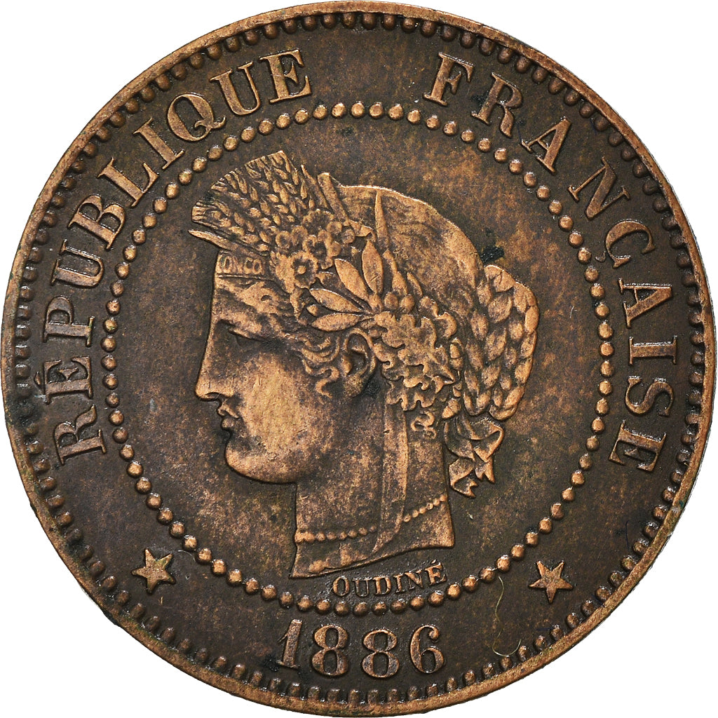 Münze, Frankreich, Cérès, 2 Centimes, 1886, Paris, SS, Bronze, KM:827.1