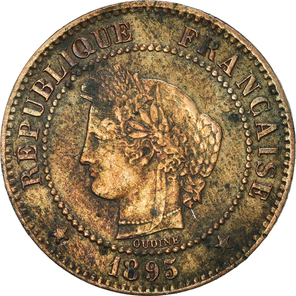 Moneta, Francia, Cérès, 2 Centimes, 1895, Paris, BB, Bronzo, KM:827.1