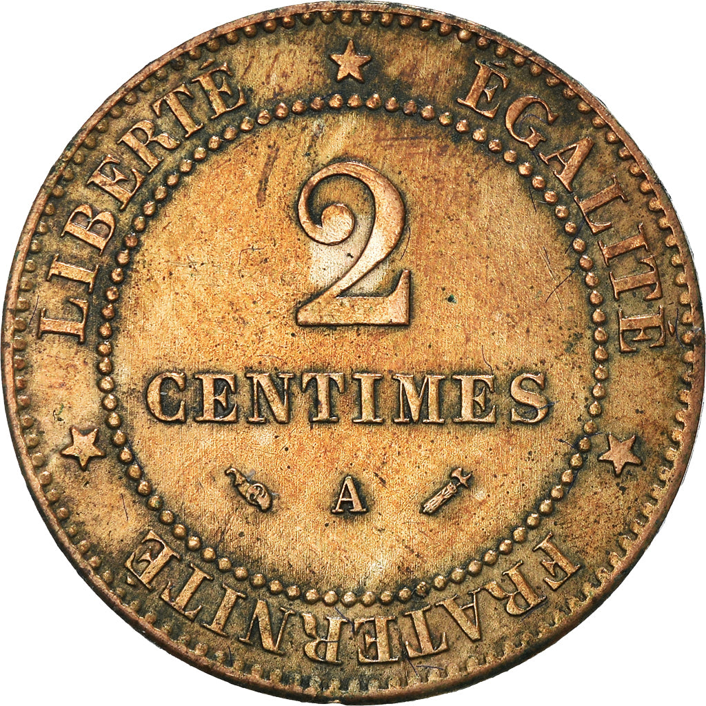 Moneta, Francia, Cérès, 2 Centimes, 1895, Paris, BB, Bronzo, KM:827.1