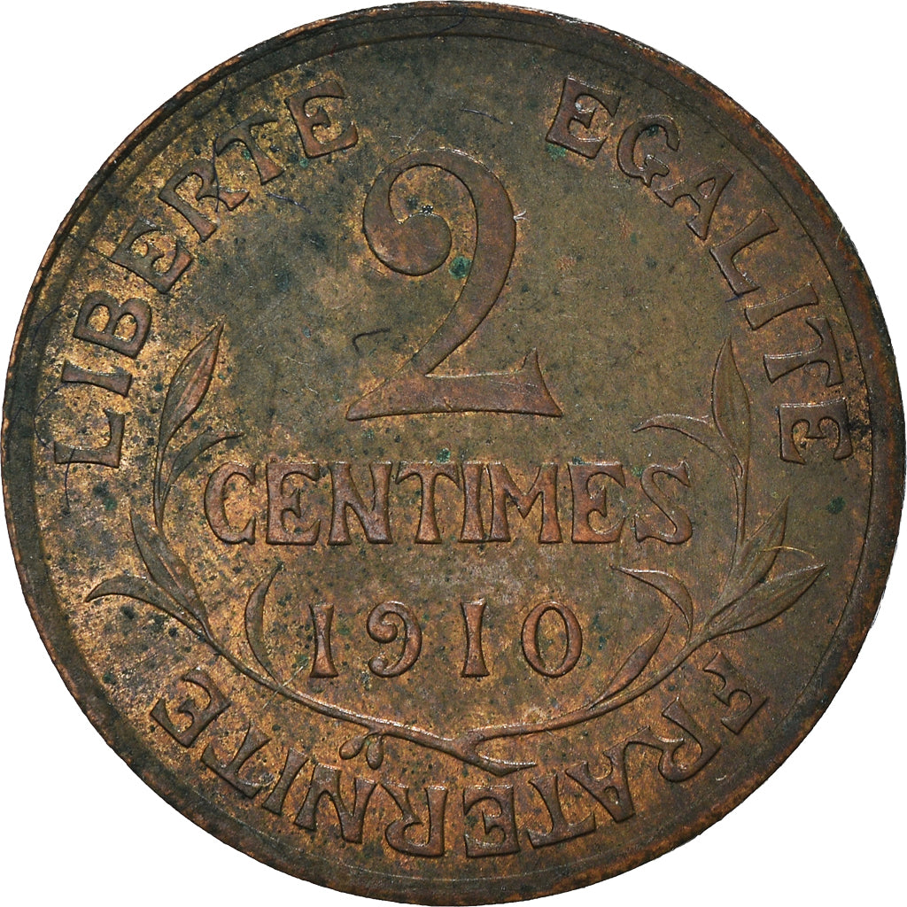 Monnaie, France, Dupuis, 2 Centimes, 1910, Paris, TTB+, Bronze, Gadoury:107