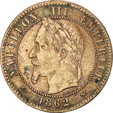 Münze, Frankreich, Napoleon III, 2 Centimes, 1862, Bordeaux, SS, Bronze