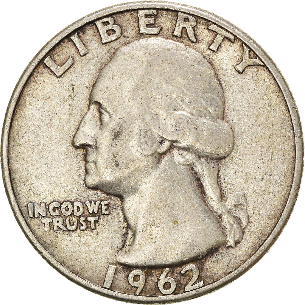 Coin, United States, Washington Quarter, Quarter, 1962, U.S. Mint, Denver