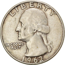 Coin, United States, Washington Quarter, Quarter, 1962, U.S. Mint, Denver