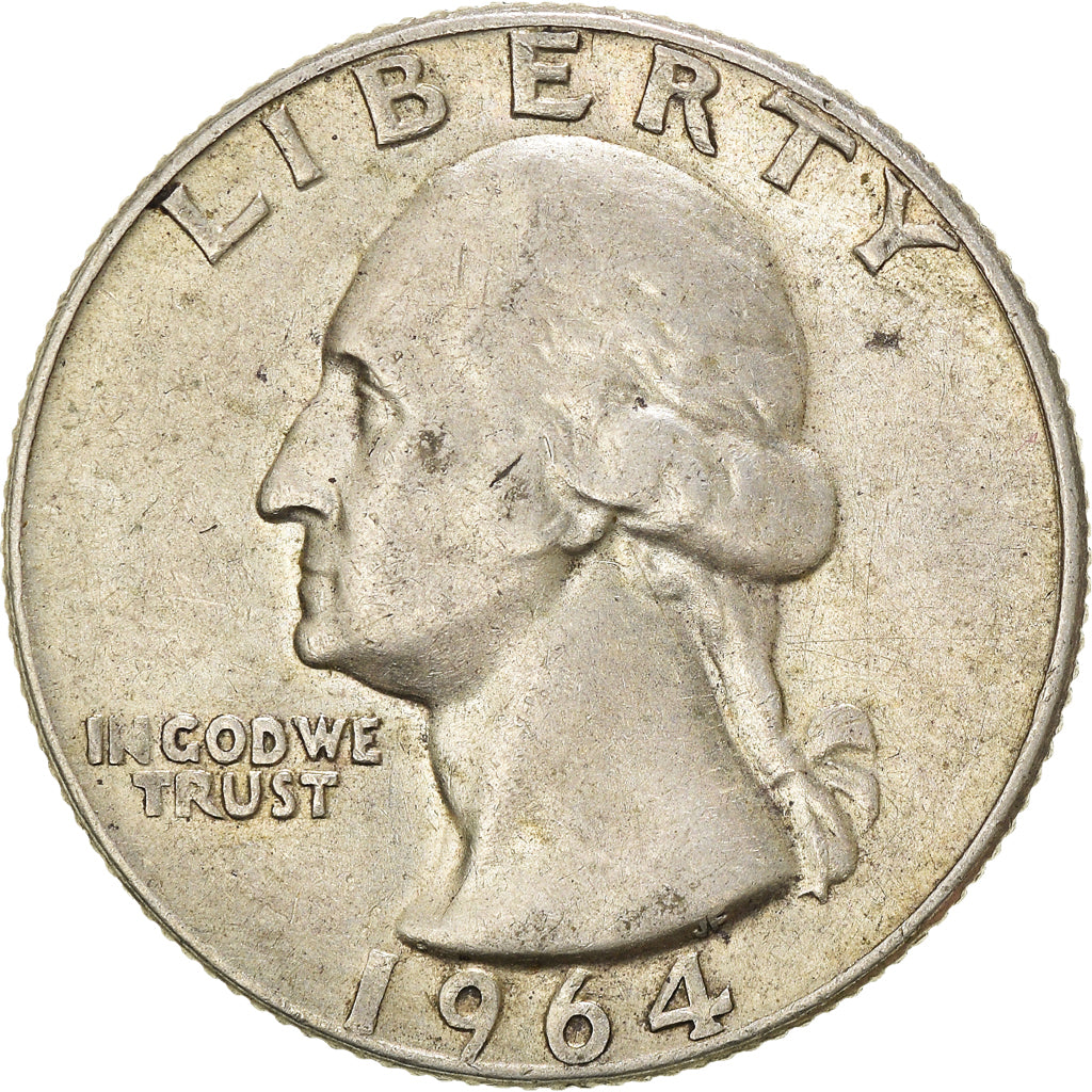 Coin, United States, Washington Quarter, Quarter, 1964, Denver, AU(50-53)