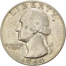 Coin, United States, Washington Quarter, Quarter, 1964, Denver, AU(50-53)