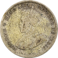 Coin, Ceylon, George V, 10 Cents, 1922, British Royal Mint, VF(30-35), Silver