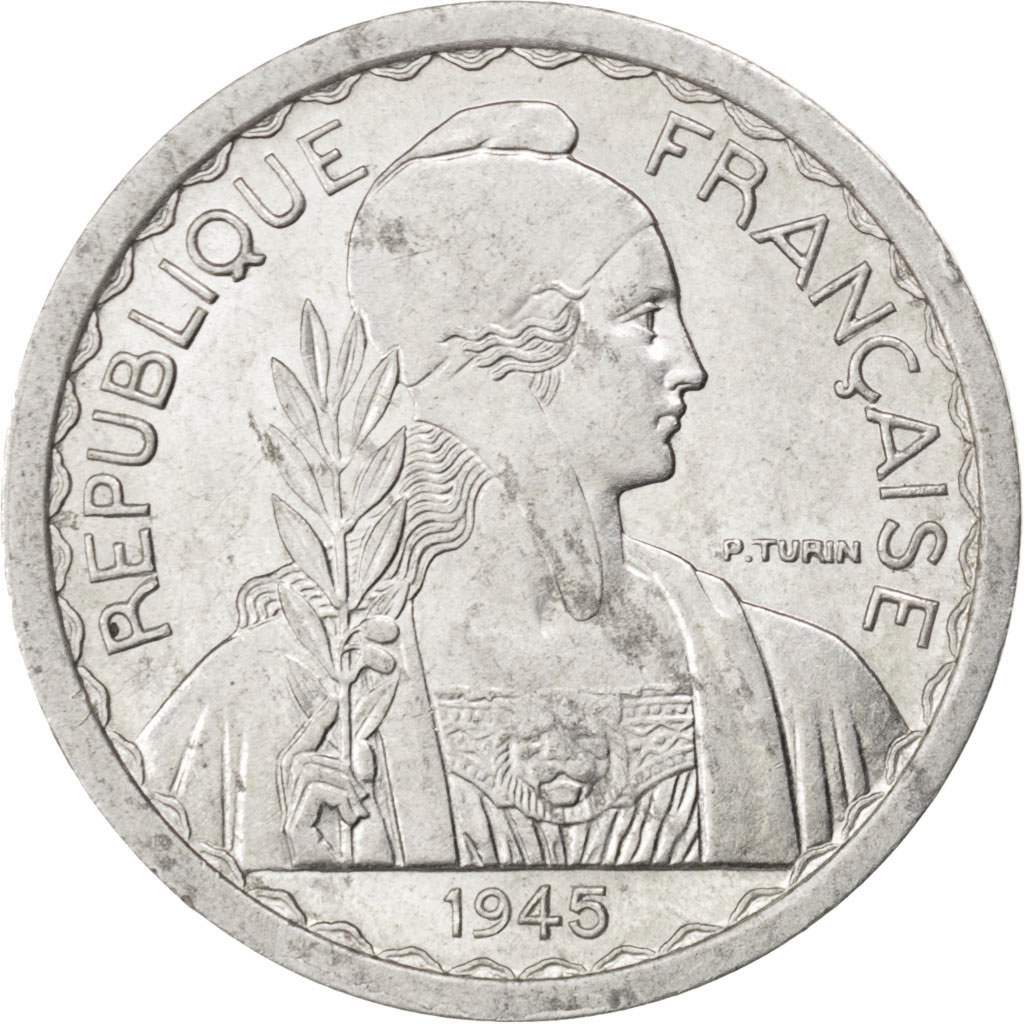 FRENCH INDO-CHINA, 10 Cents, 1945, Beaumont - Le Roger, KM #28.2, AU(55-58),...