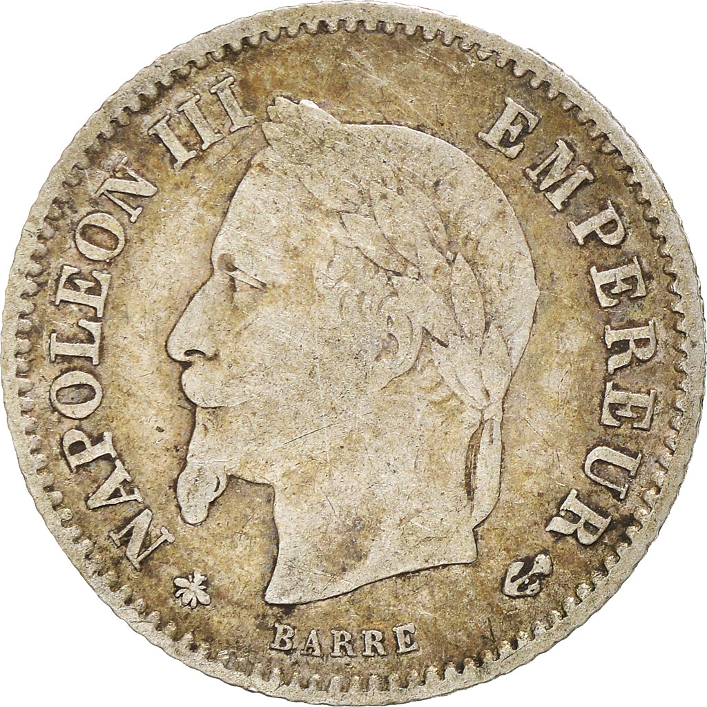 Münze, Frankreich, Napoleon III, 20 Centimes, 1868, Paris, S+, Silber