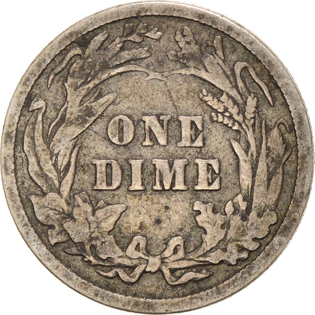 Coin, United States, Barber Dime, Dime, 1910, U.S. Mint, Philadelphia