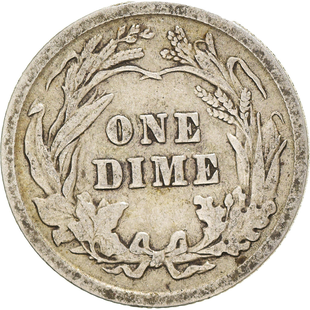Coin, United States, Barber Dime, Dime, 1912, U.S. Mint, Philadelphia