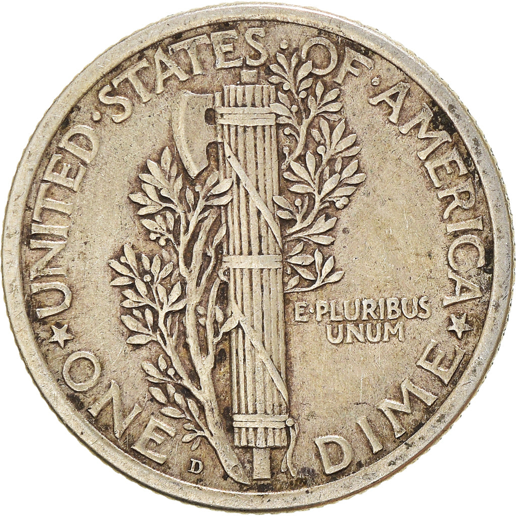 Coin, United States, Mercury Dime, Dime, 1917, U.S. Mint, Denver, EF(40-45)