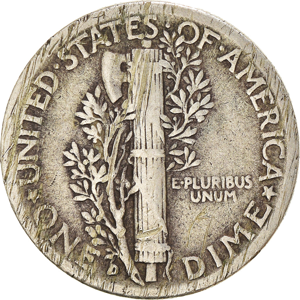 Moneta, Stati Uniti, Mercury Dime, Dime, 1941, U.S. Mint, Denver, MB+, Argento