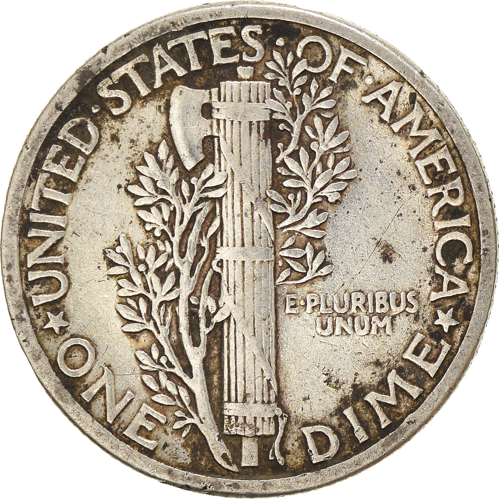 Coin, United States, Mercury Dime, Dime, 1942, U.S. Mint, Philadelphia