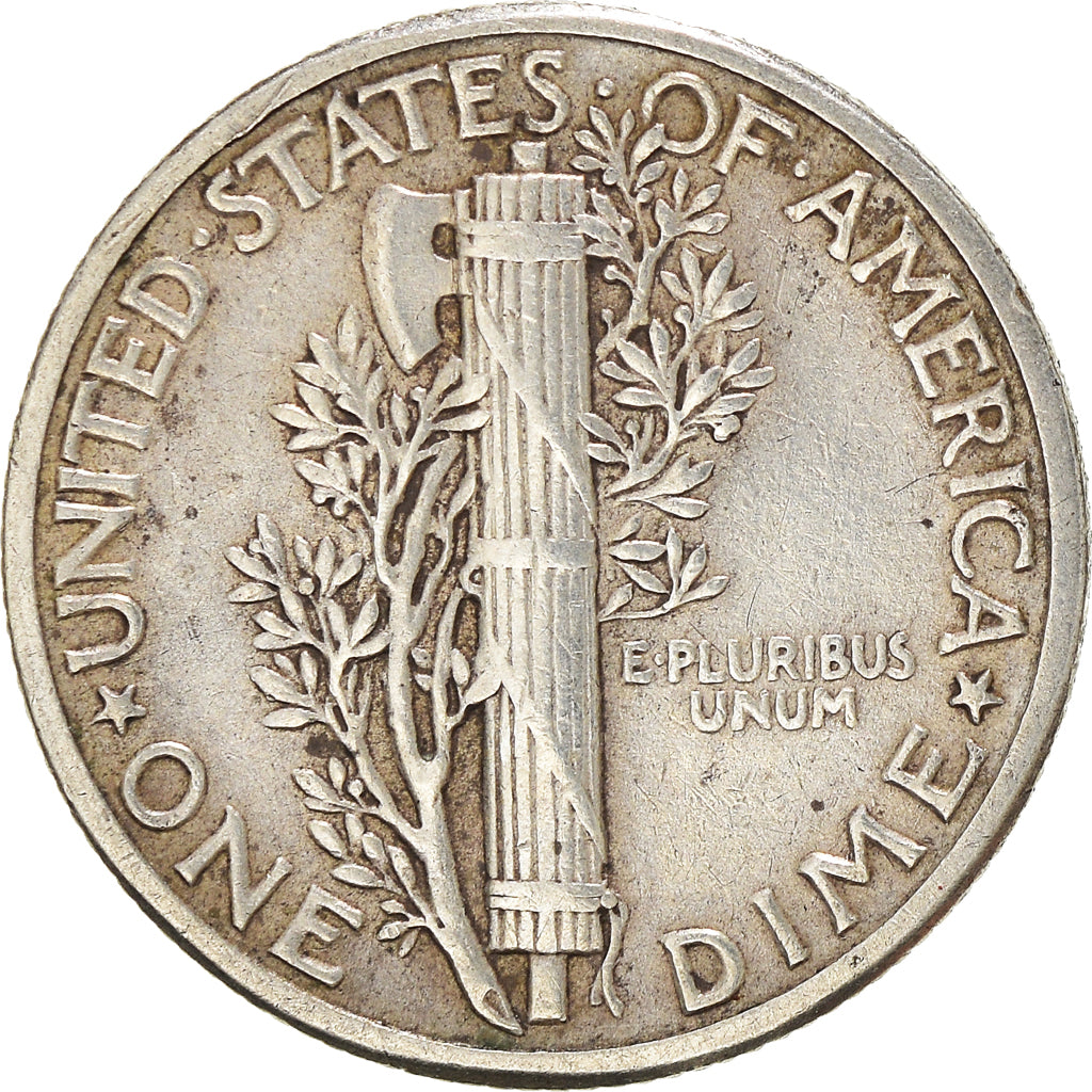 Coin, United States, Mercury Dime, Dime, 1945, U.S. Mint, Philadelphia