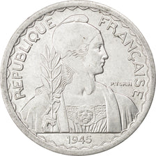 Coin, French Indochina, 20 Cents, 1945, Castelsarrasin, MS(60-62), Aluminum
