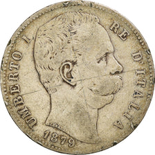 Coin, Italy, Umberto I, 5 Lire, 1879, Rome, VF(20-25), Silver, KM:20
