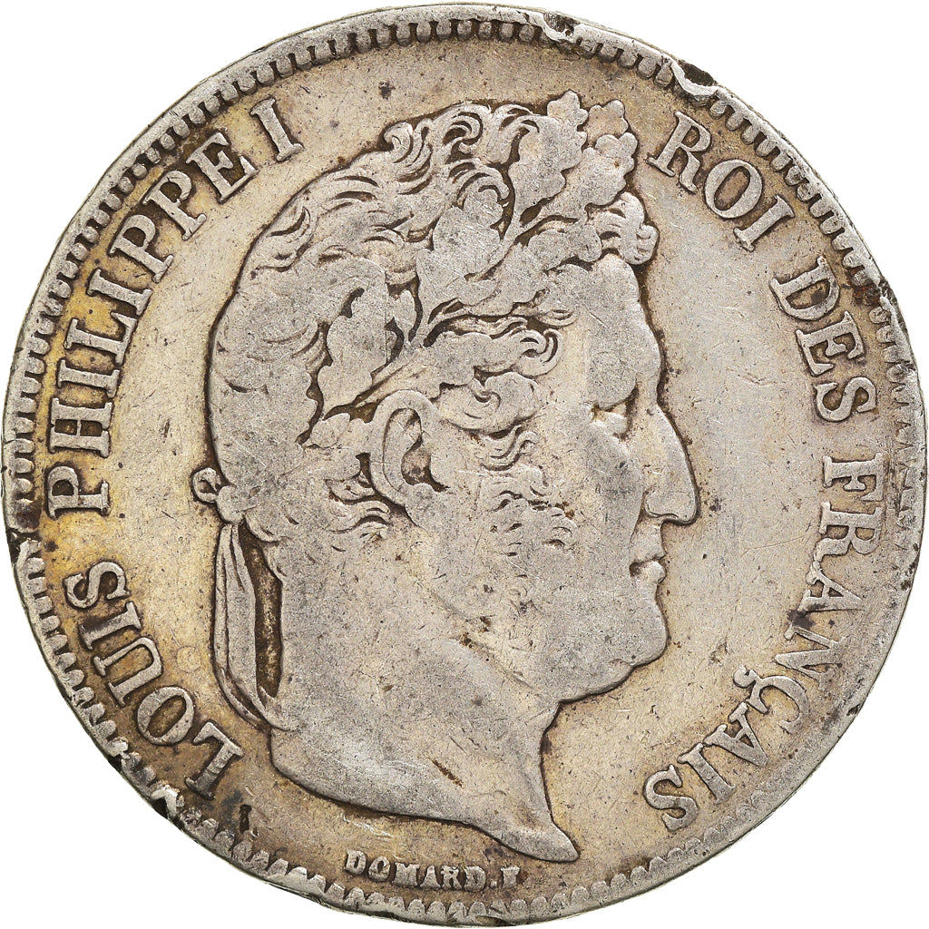Münze, Frankreich, Louis-Philippe, 5 Francs, 1836, Lyon, S, Silber, KM:749.4