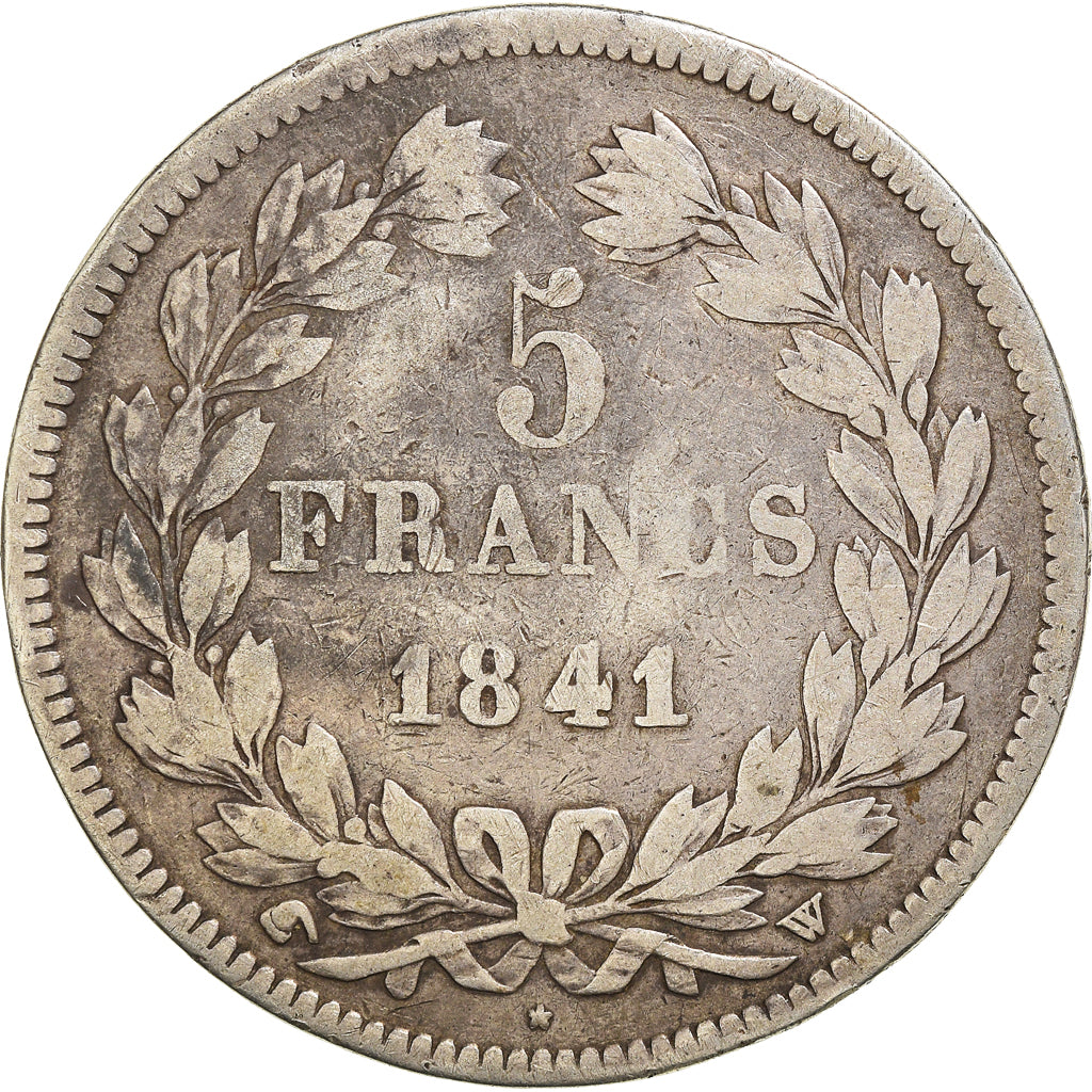 Munten, Frankrijk, Louis-Philippe, 5 Francs, 1841, Lille, FR, Zilver, KM:749.13