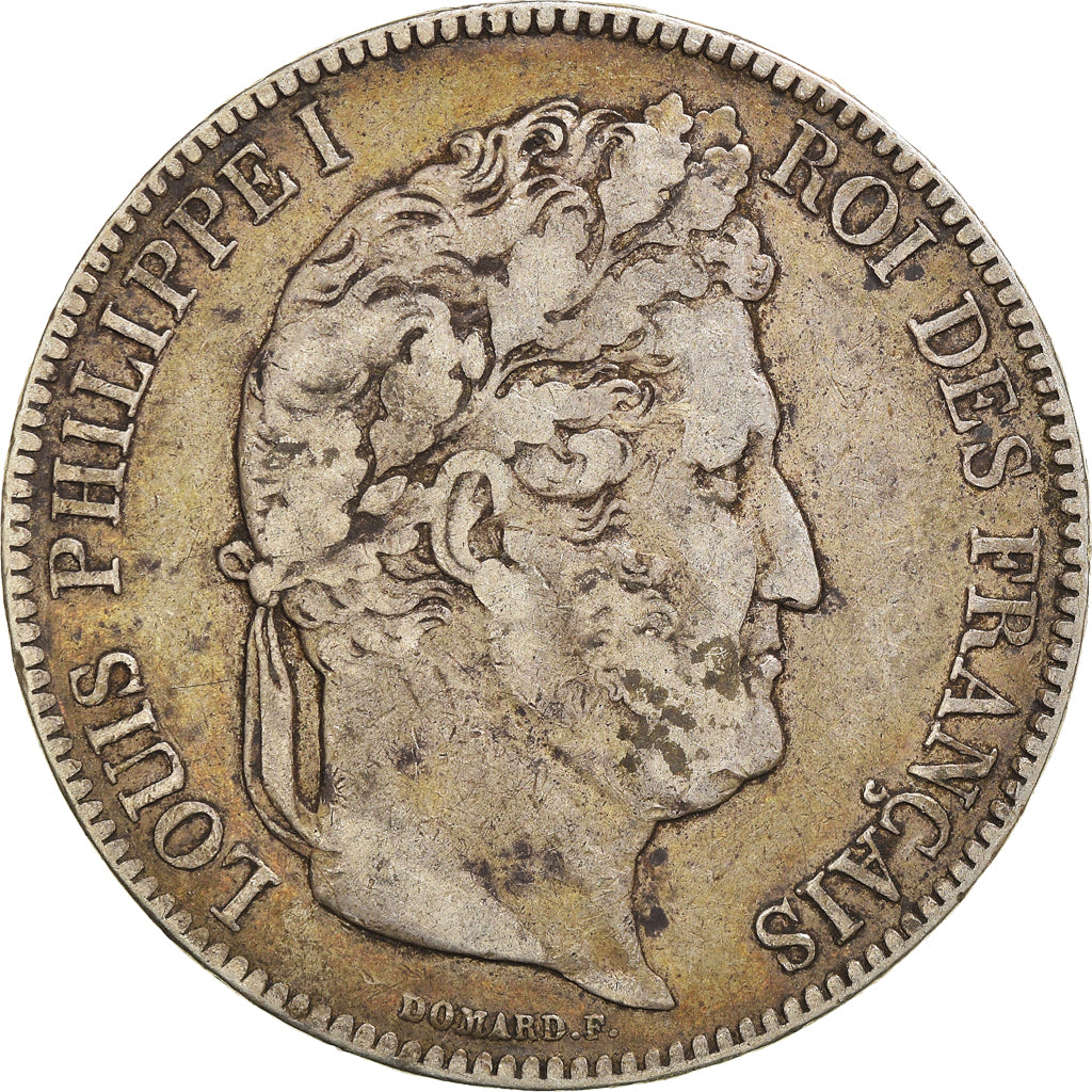Munten, Frankrijk, Louis-Philippe, 5 Francs, 1843, Lille, FR+, Zilver