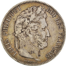 Munten, Frankrijk, Louis-Philippe, 5 Francs, 1843, Lille, FR+, Zilver