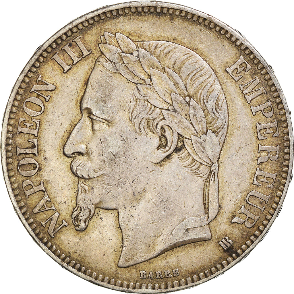 Coin, France, Napoléon III, 5 Francs, 1869, Strasbourg, EF(40-45), Silver
