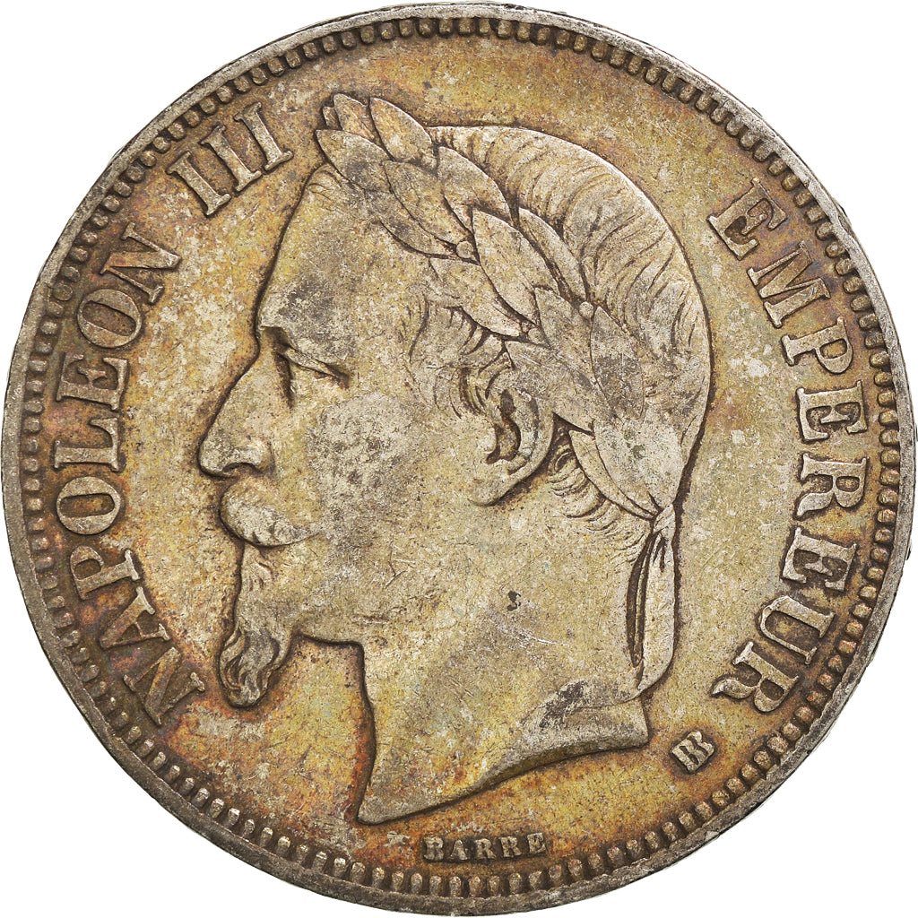 Coin, France, Napoléon III, 5 Francs, 1869, Strasbourg, VF(30-35), Silver