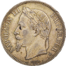Coin, France, Napoléon III, 5 Francs, 1869, Strasbourg, VF(30-35), Silver