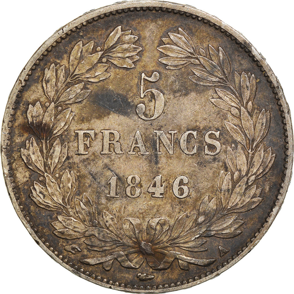Coin, France, Louis-Philippe, 5 Francs, 1846, Paris, EF(40-45), Silver