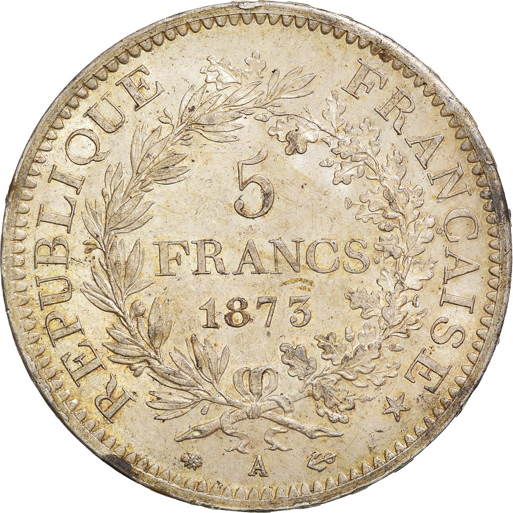 Coin, France, Hercule, 5 Francs, 1873, Paris, AU(55-58), Silver, KM:820.1