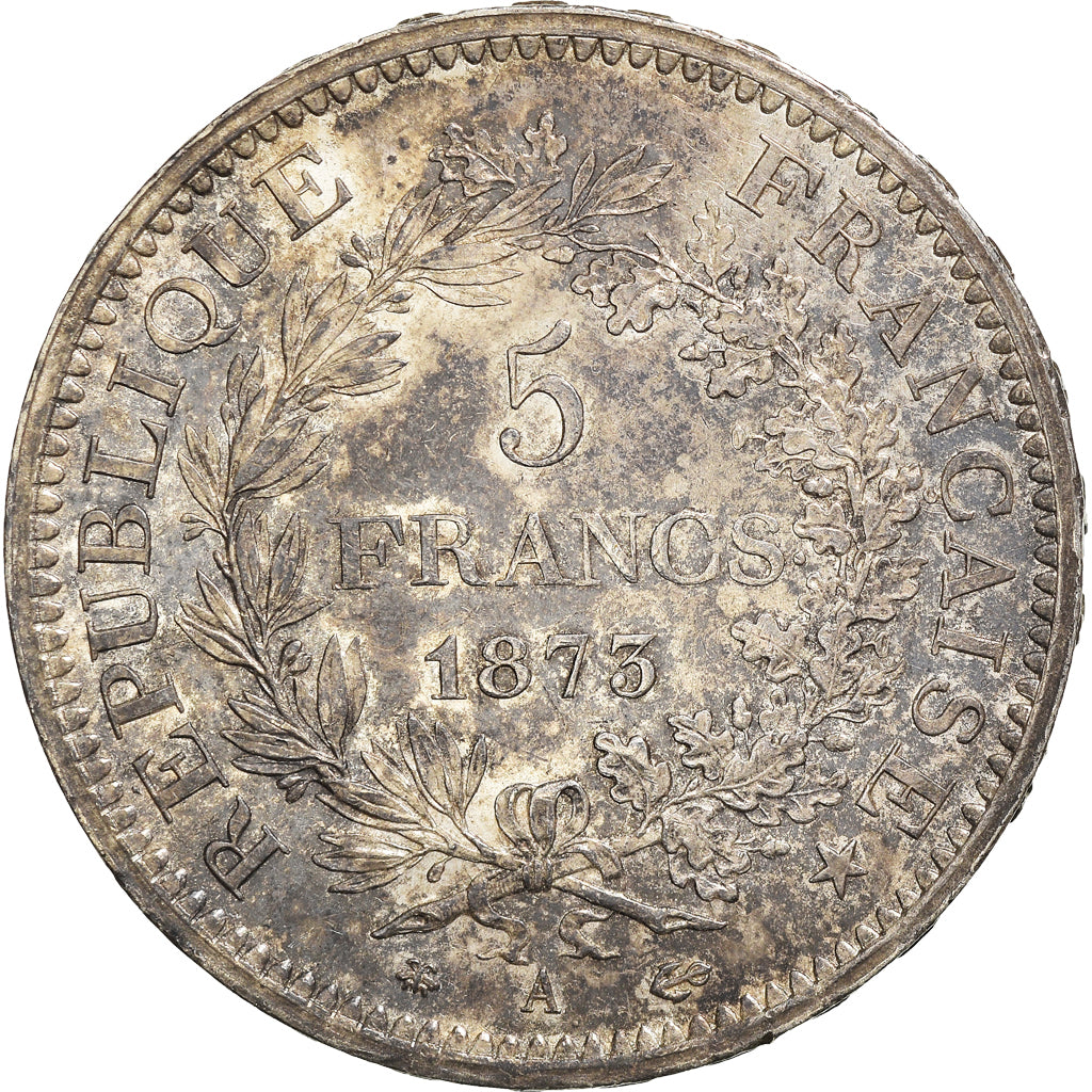 Münze, Frankreich, Hercule, 5 Francs, 1873, Paris, VZ, Silber, KM:820.1