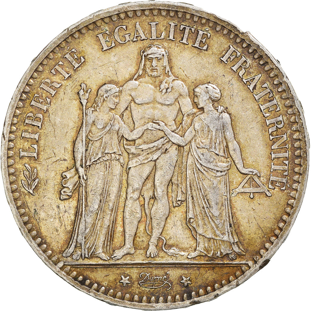 Coin, France, Hercule, 5 Francs, 1876, Paris, EF(40-45), Silver, KM:820.1
