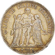 Coin, France, Hercule, 5 Francs, 1876, Paris, EF(40-45), Silver, KM:820.1