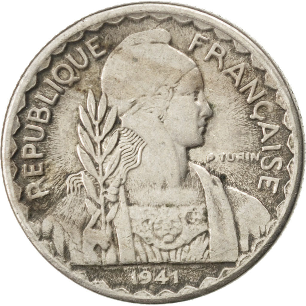 FRENCH INDO-CHINA, 10 Cents, 1941, San Francisco, KM #21.1a, VF(30-35),...