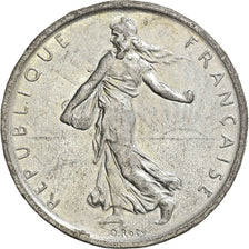 Münze, Frankreich, Semeuse, 5 Francs, 1960, Contemporary forgery, SS+, Silvery