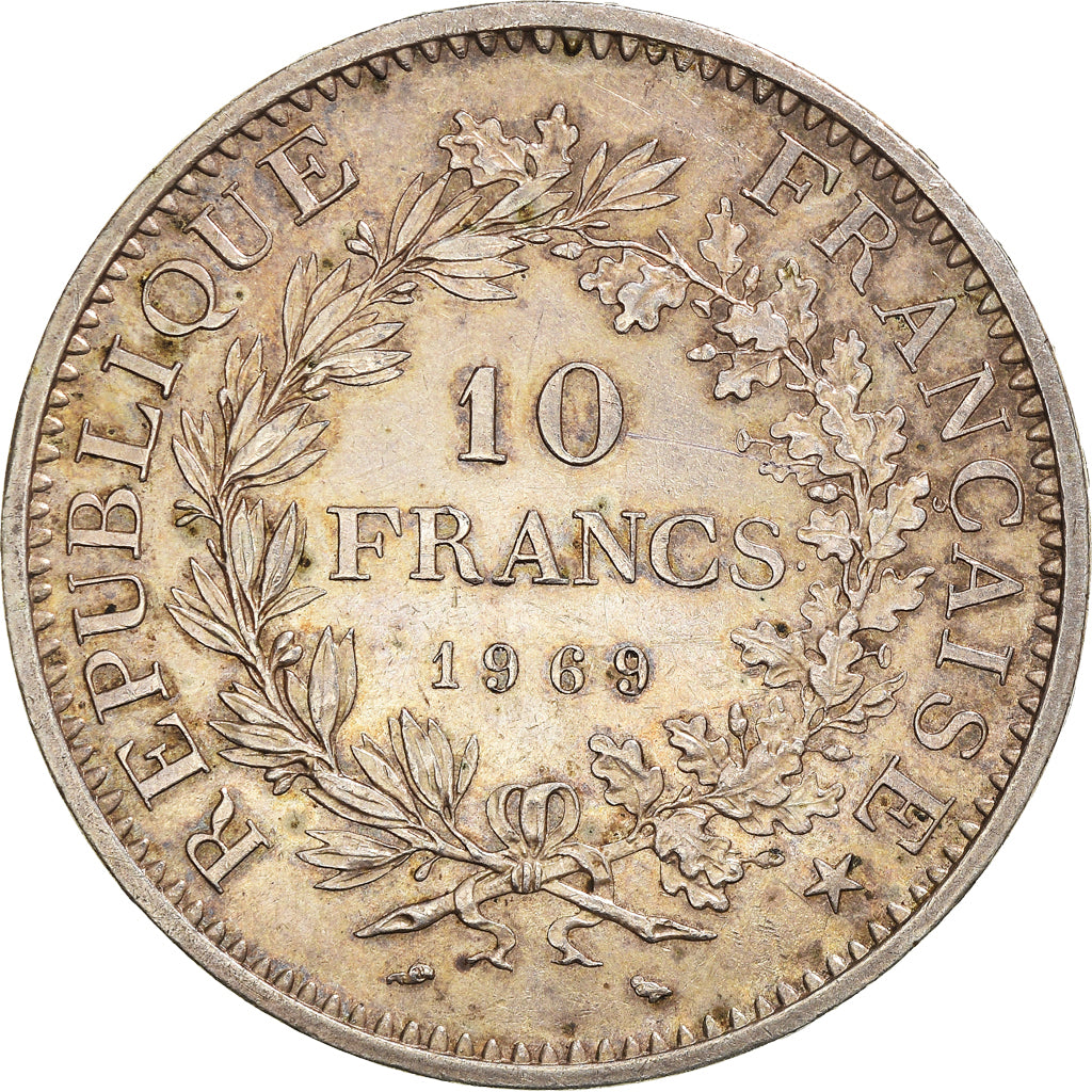 Coin, France, Hercule, 10 Francs, 1969, Paris, AU(50-53), Silver, KM:932