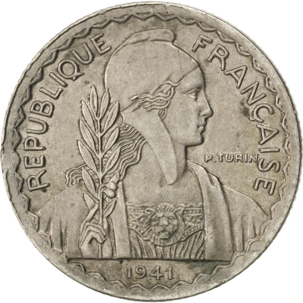 Indocina francese, 10 Cents, 1941, San Francisco, BB, Rame-nichel, KM:21.1a,...