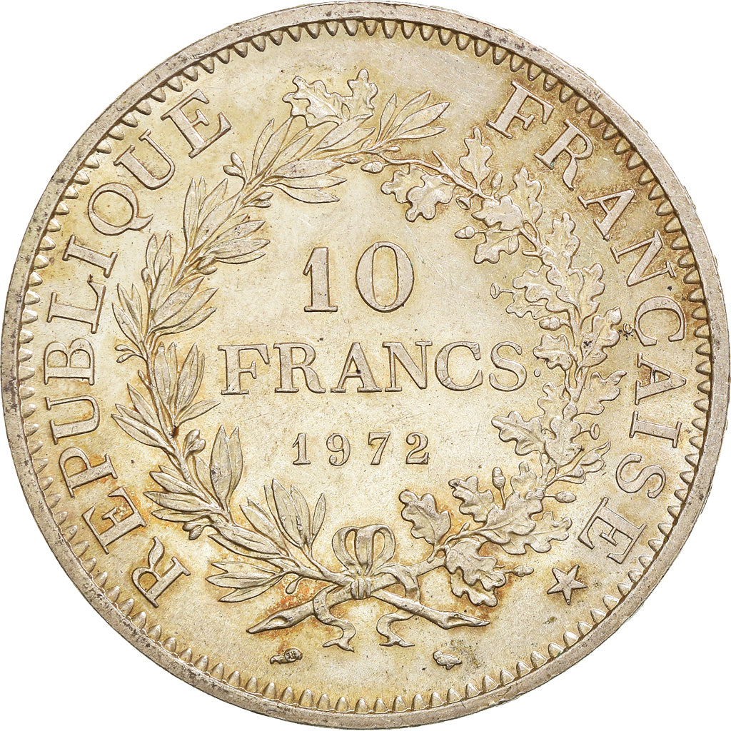 Coin, France, Hercule, 10 Francs, 1972, Paris, AU(55-58), Silver, KM:932