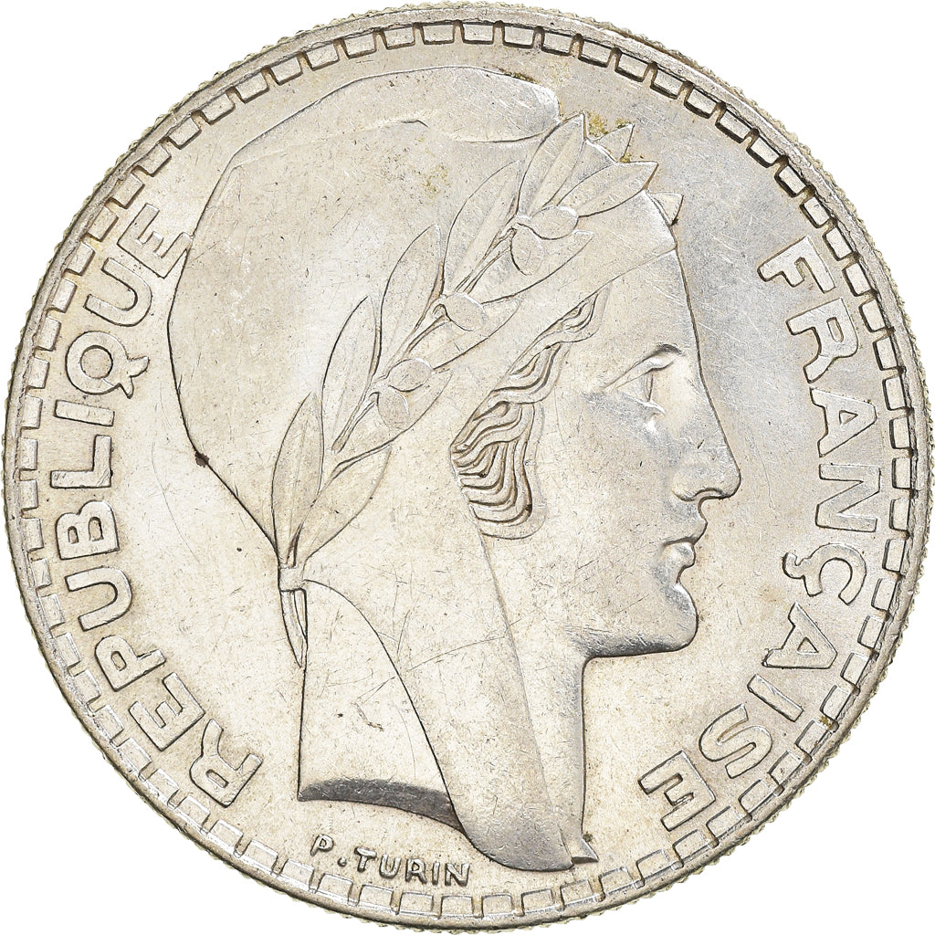 Münze, Frankreich, Turin, 20 Francs, 1938, Paris, SS, Silber, KM:879