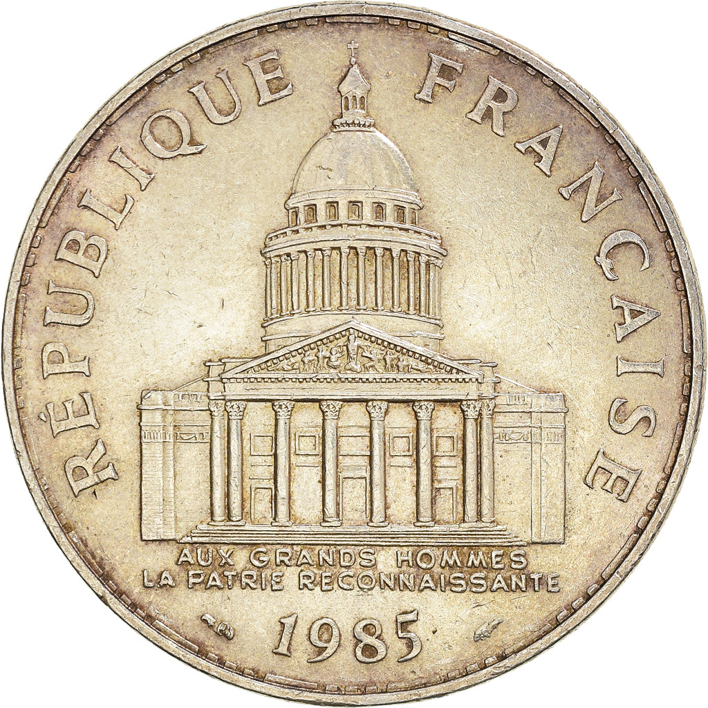 Munten, Frankrijk, Panthéon, 100 Francs, 1985, Paris, ZF+, Zilver, KM:951.1