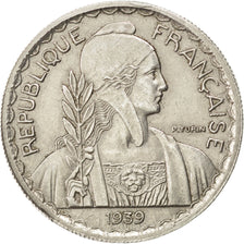 FRENCH INDO-CHINA, 20 Cents, 1939, Paris, KM #23, AU(55-58), Nickel, 24,...