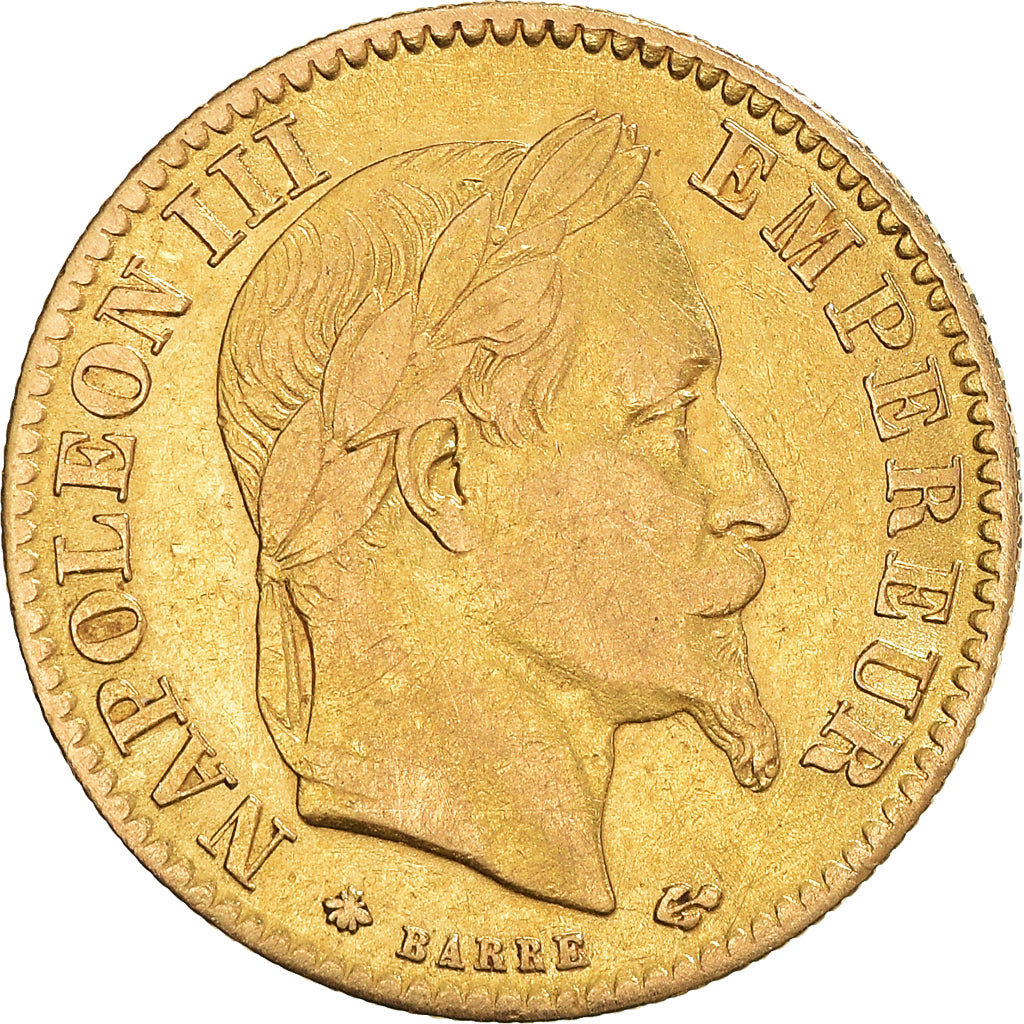 Coin, France, Napoleon III, 10 Francs, 1867, Paris, VF(30-35), Gold, KM:800.1