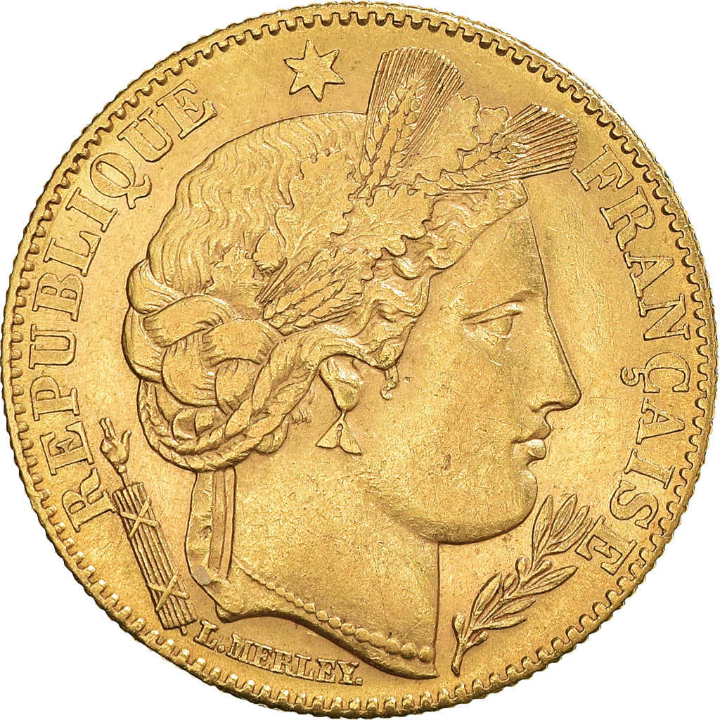 Coin, France, Cérès, 10 Francs, 1899, Paris, EF(40-45), Gold, KM:830