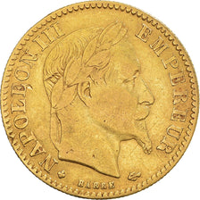 Münze, Frankreich, Napoleon III, 10 Francs, 1863, Strasbourg, S+, Gold