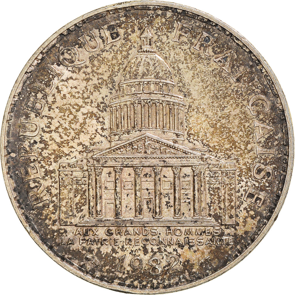 Munten, Frankrijk, Panthéon, 100 Francs, 1982, Paris, ZF+, Zilver, KM:951.1