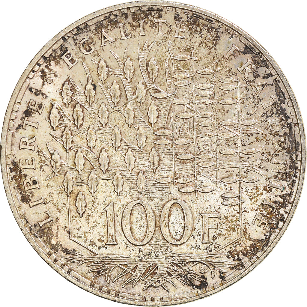 Munten, Frankrijk, Panthéon, 100 Francs, 1982, Paris, ZF+, Zilver, KM:951.1