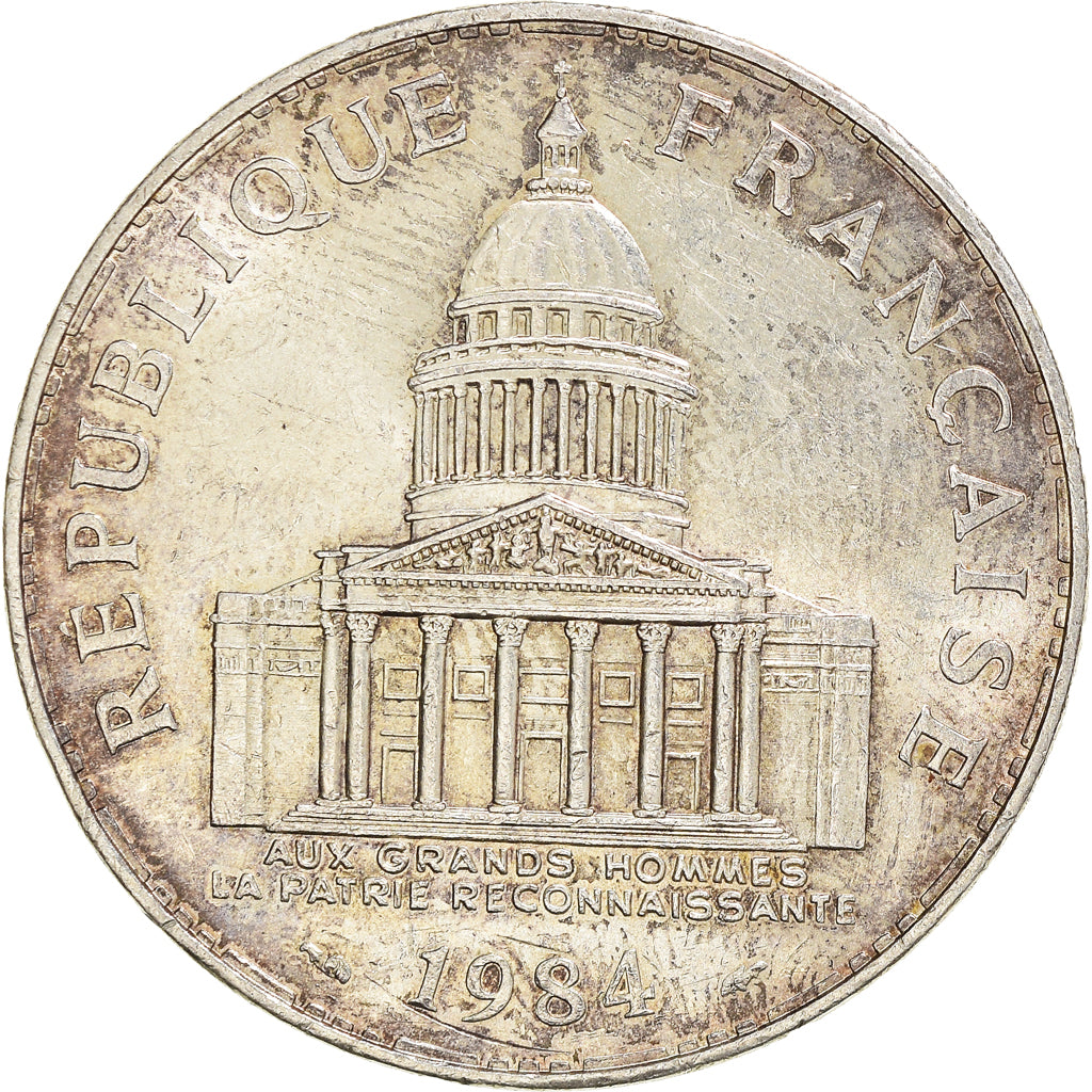 Moneta, Francia, Panthéon, 100 Francs, 1984, Paris, BB, Argento, KM:951.1