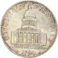 Moneta, Francia, Panthéon, 100 Francs, 1984, Paris, BB, Argento, KM:951.1